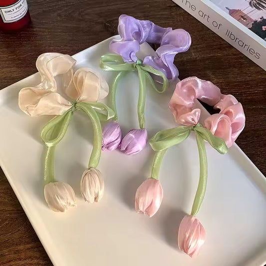 Tulip korean hair scrunchie