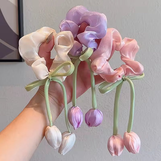 Tulip korean hair scrunchie