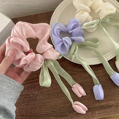 Tulip korean hair scrunchie