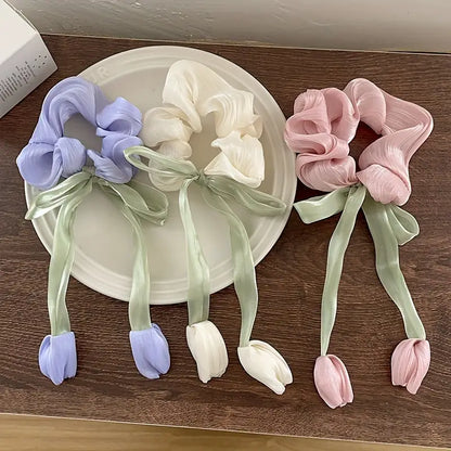 Tulip korean hair scrunchie
