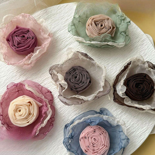 Korean lace flower hair pin