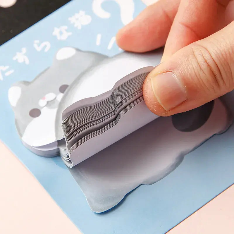 cute animal hug sticky notes