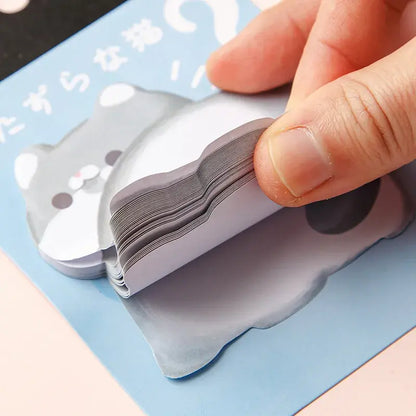 cute animal hug sticky notes