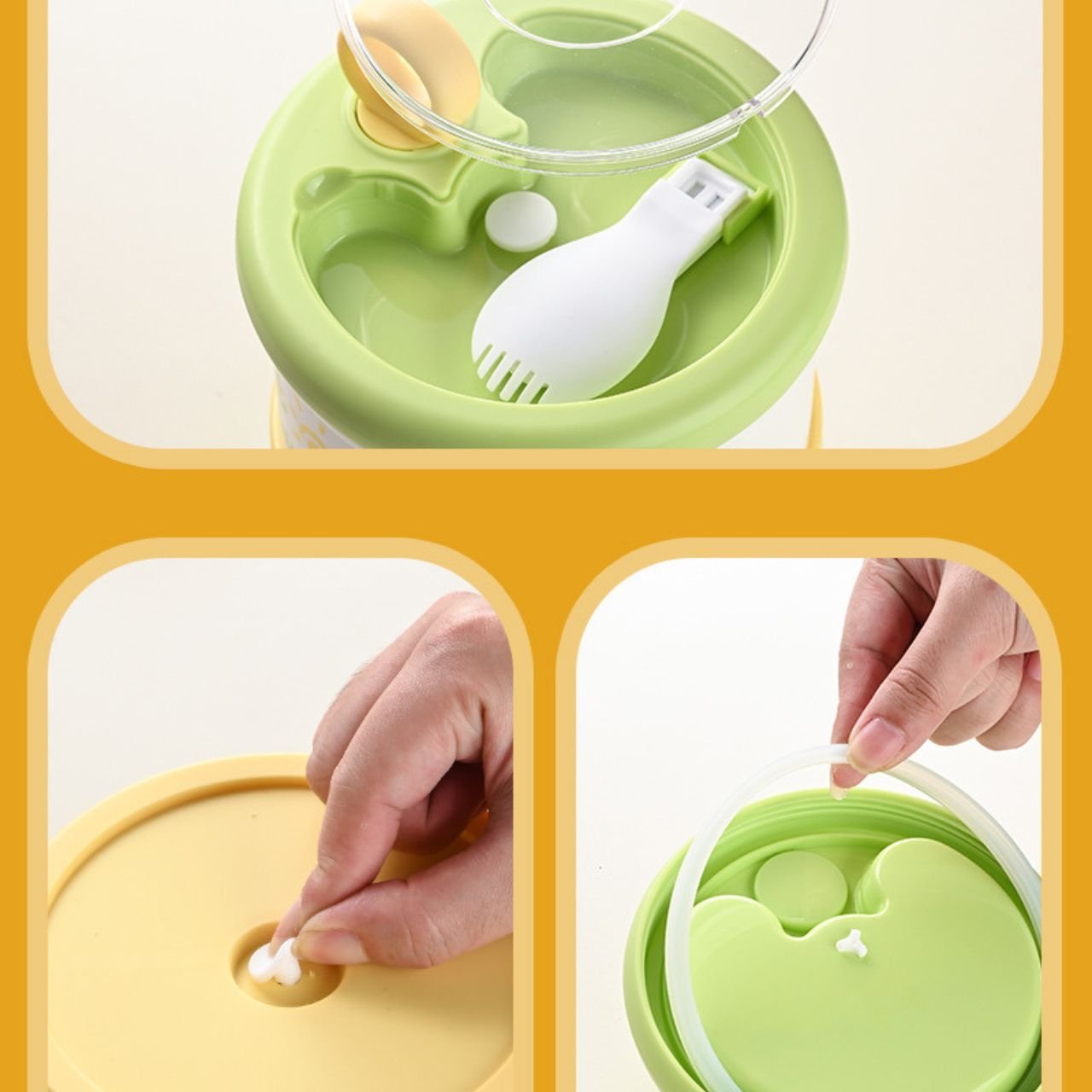 Summer cool 2 layer lunch box stainless stell