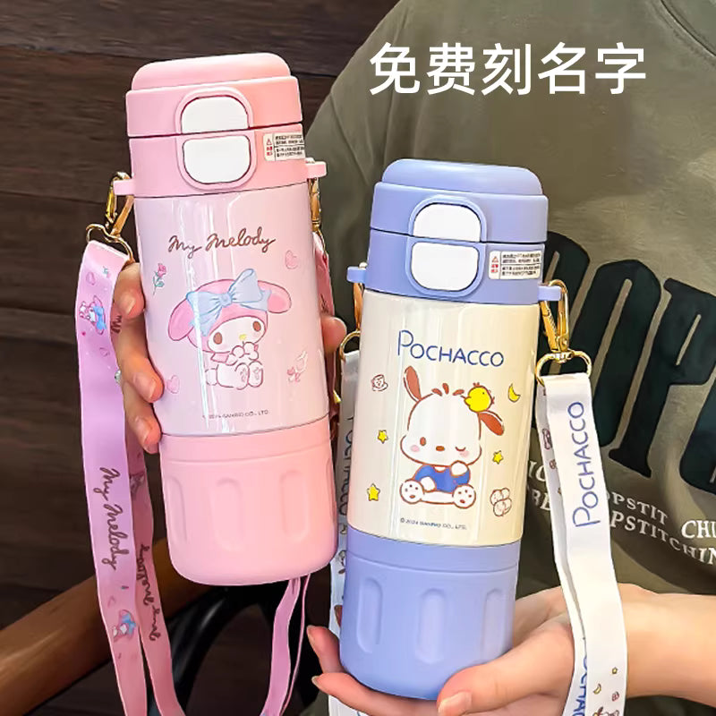 Sanrio 2 in 1 Kawaii Stainless Steel Sipper Bottle ( 500 ML)