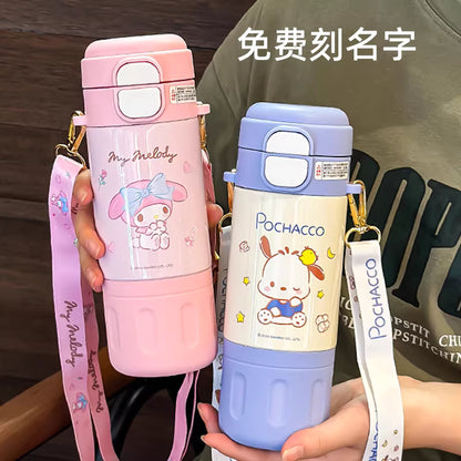 Sanrio 2 in 1 Kawaii Stainless Steel Sipper Bottle ( 500 ML)