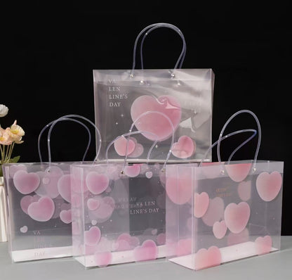 Cute cherry and hearts PVC Gift Bag