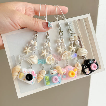 Camera Sea Shell Phone Charm