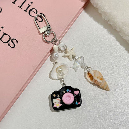Camera Sea Shell Phone Charm