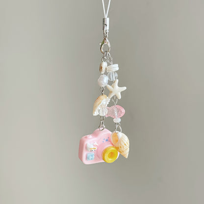 Camera Sea Shell Phone Charm