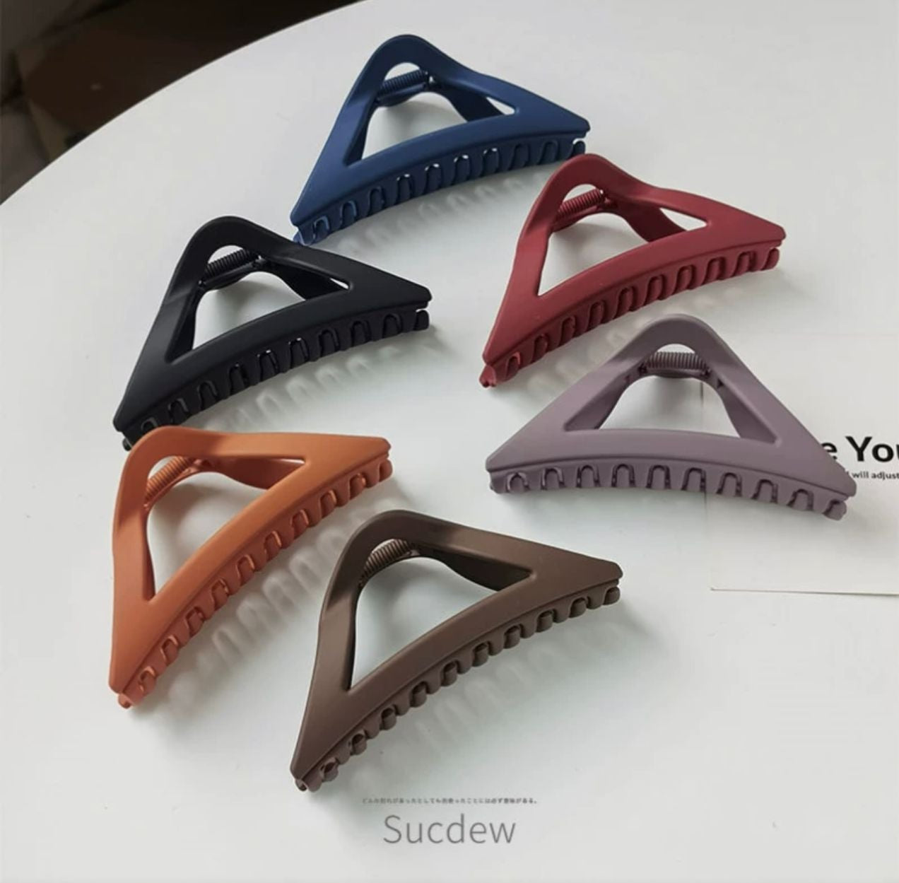 Triangle Pintresty Hair Claw Clip