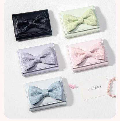 Pastel Bow Tri Fold Mini Wallet & Card Holder