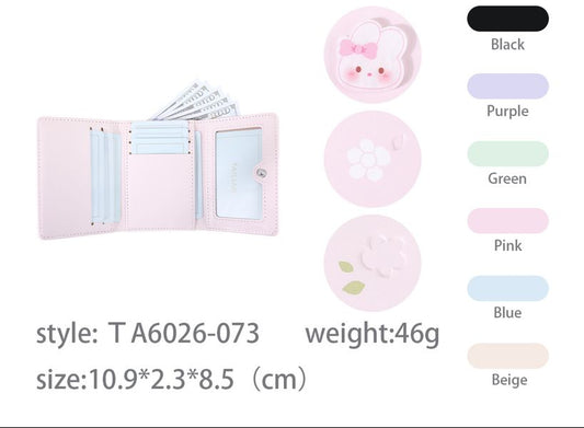Little Bunny Heart Tri Fold Wallet