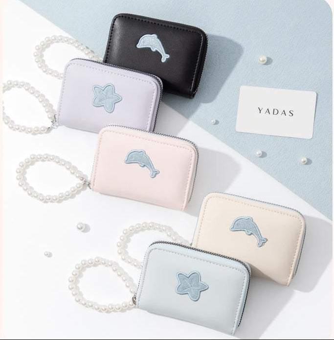 Pearl Dolphin and Star Money / Card Holder