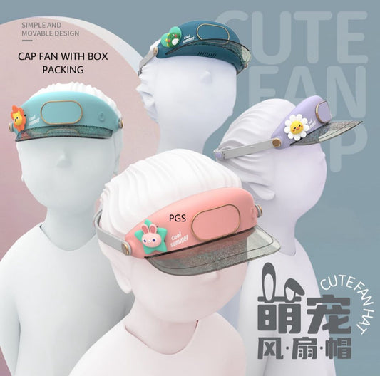 Kids Cute Fan Cap to beat the heat