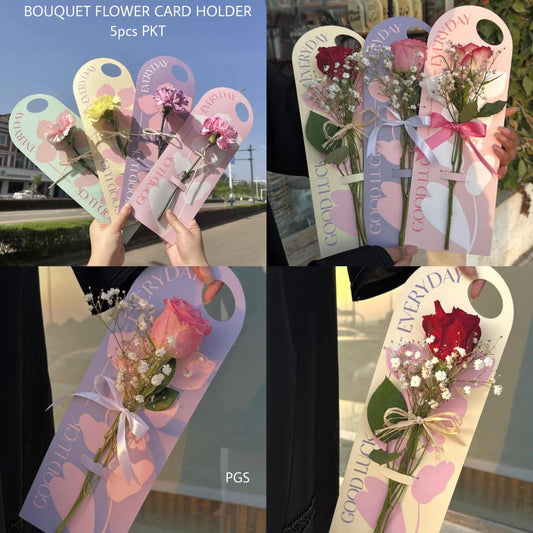 Bouquet Flower Card (5 Pcs set ) - medium