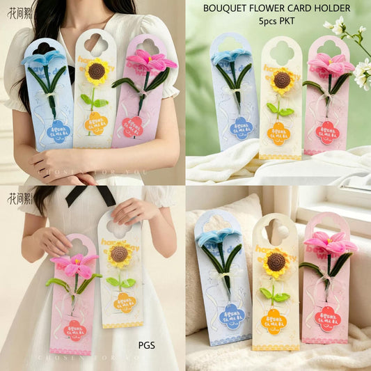 Bouquet Flower Card (5 Pcs) - Big