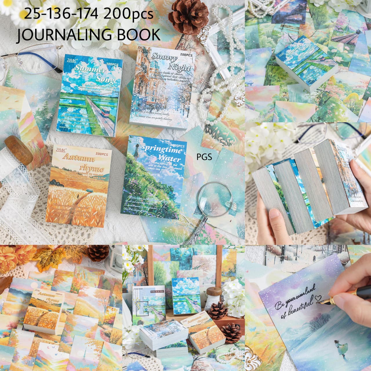 Seasons Journaling Paper Book - 200 Pcs