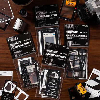 Vintage Frame Archive Sticker Cut Out