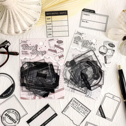 Vintage Frames Journaling Sticker - 30 Pcs