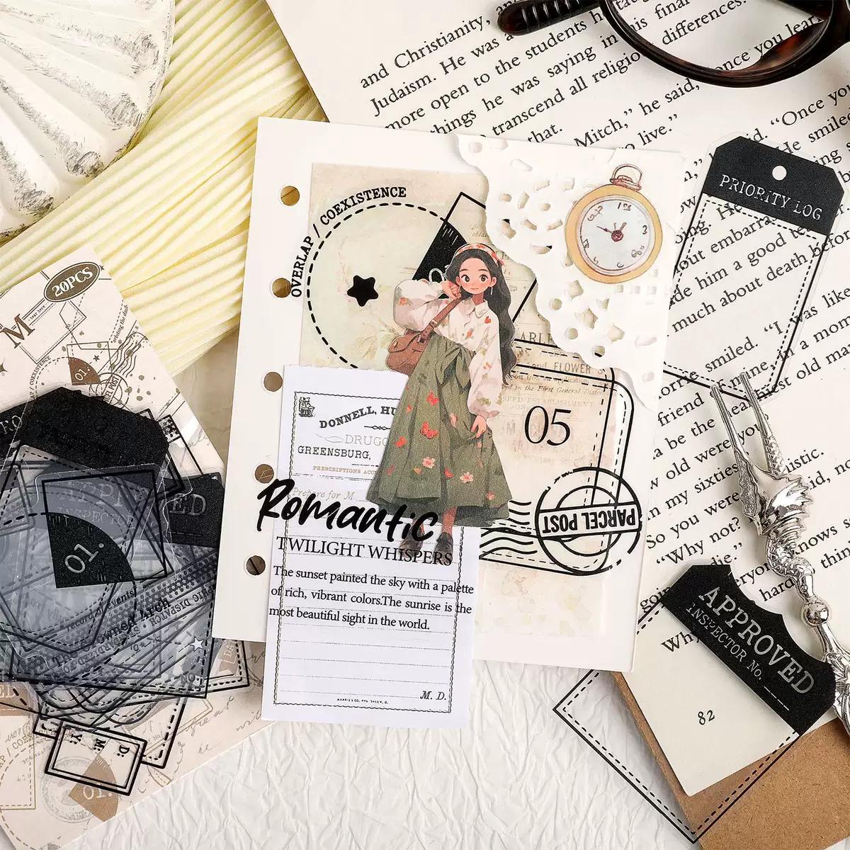 Vintage Frames Journaling Sticker - 30 Pcs