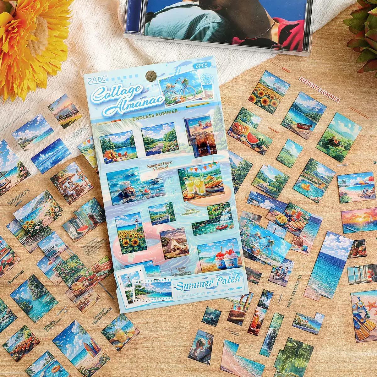 Collage Season Journaling Sticker - 6 Pcs