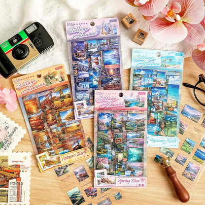 Collage Season Journaling Sticker - 6 Pcs