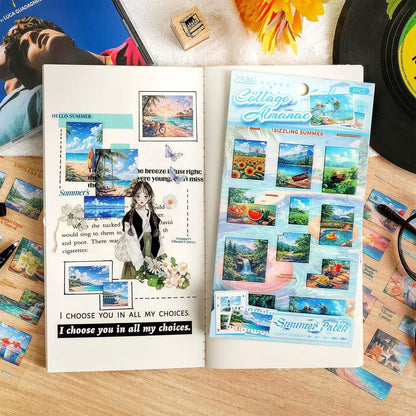 Collage Season Journaling Sticker - 6 Pcs