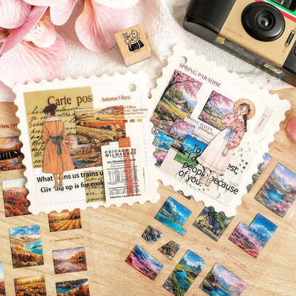 Collage Season Journaling Sticker - 6 Pcs