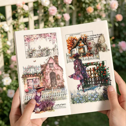 Flowers & Fences Journaling Sticker - 10 Pcs
