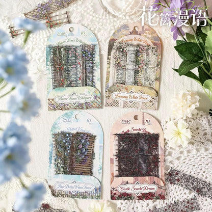 Flowers & Fences Journaling Sticker - 10 Pcs