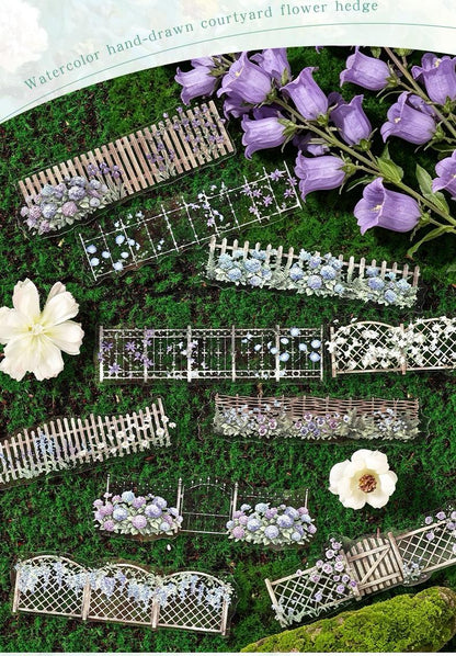 Flowers & Fences Journaling Sticker - 10 Pcs
