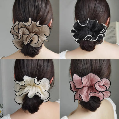Korean wavy pastel scrunchie