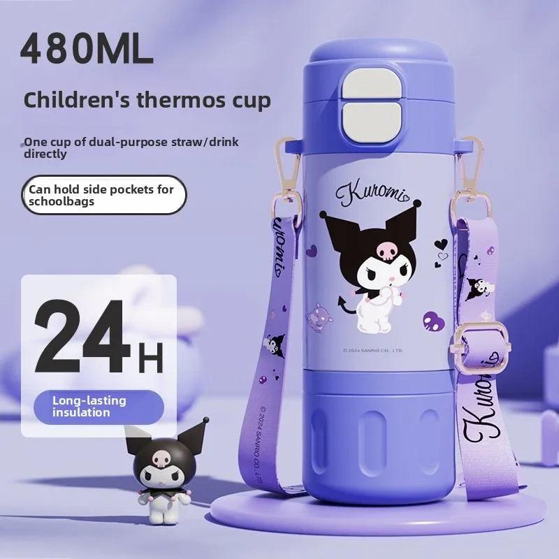 Sanrio 2 in 1 Kawaii Stainless Steel Sipper Bottle ( 500 ML)