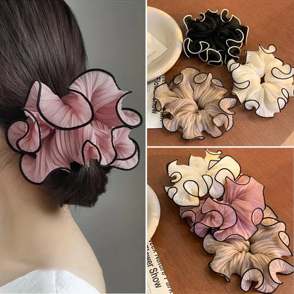 Korean wavy pastel scrunchie