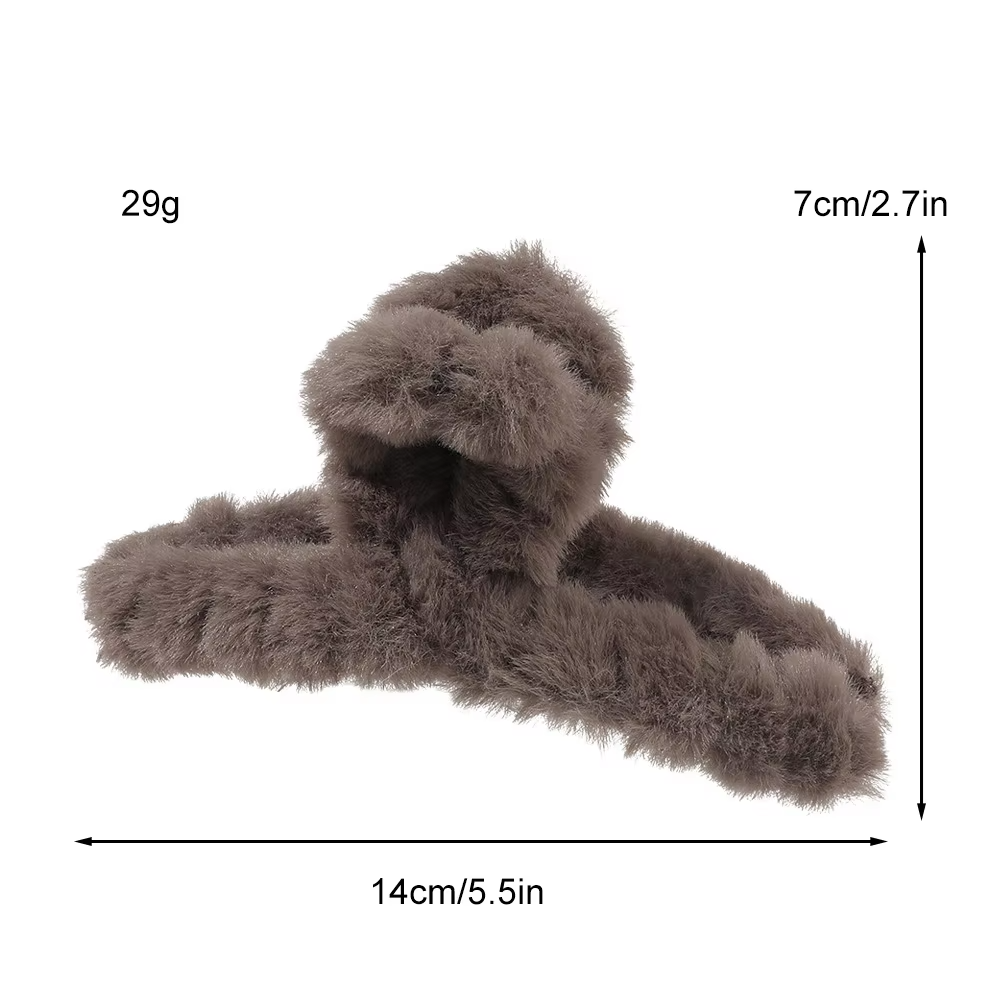 Viral Fur hair claw clutch T shape