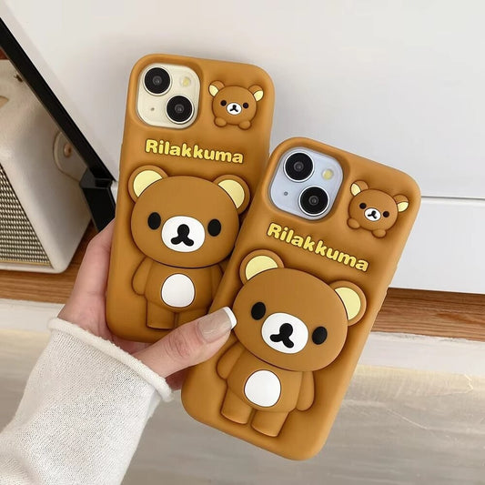 Brown Bear Case With Pop Holder