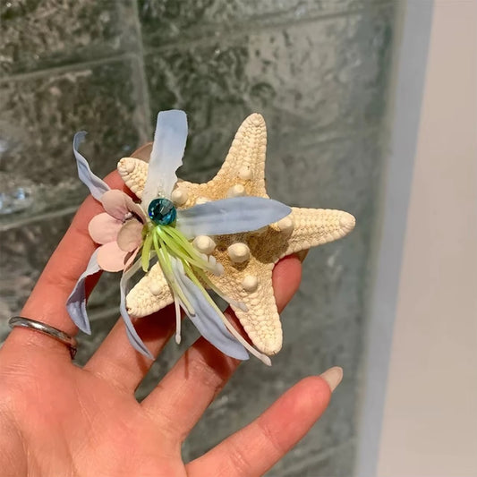 Pastel korean starfish hair clip