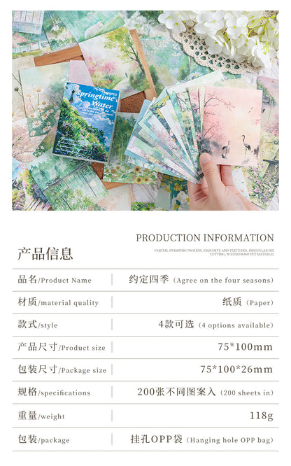 Seasons Journaling Paper Book - 200 Pcs