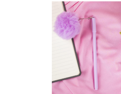 Cute Multi Coloured Baby Unicorn Pom Pom Gel Pen