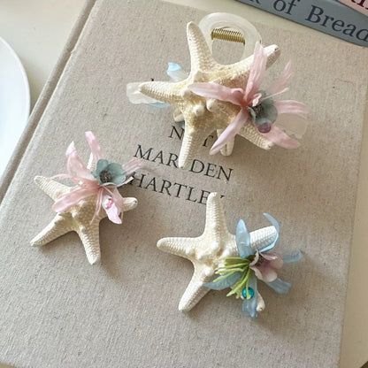 Pastel korean starfish hair clip