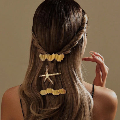 Starfish metal hair clip