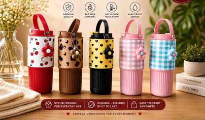 Pintresty flower tumbler - stainless steel 750 ml