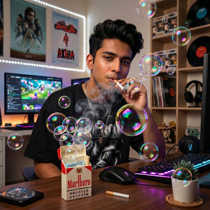Bubbles cig blower  (Includes Case + 2 Fake Sticks + 2 Random Bubble Solution Packs)