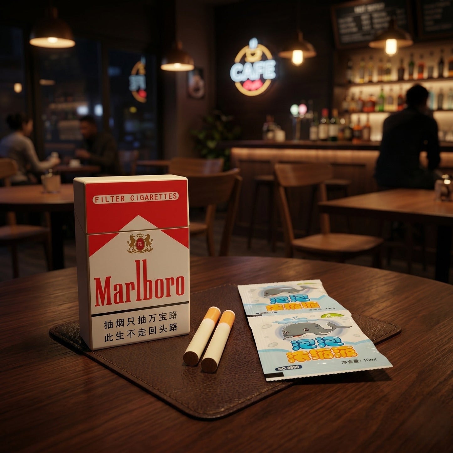Bubbles cig blower  (Includes Case + 2 Fake Sticks + 2 Random Bubble Solution Packs)