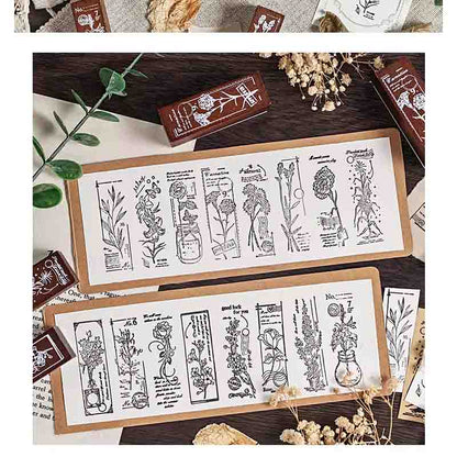 Wooden Floral Stamp Set