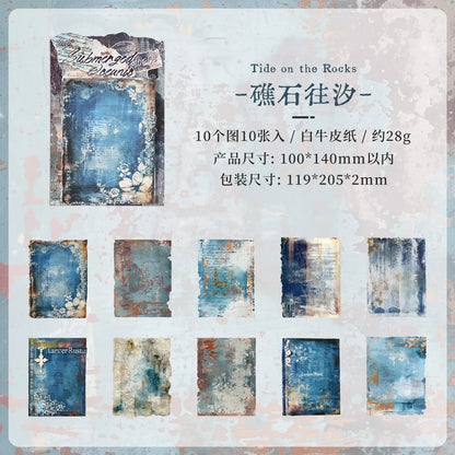 Vintage Theme Material Paper - 10 Pcs