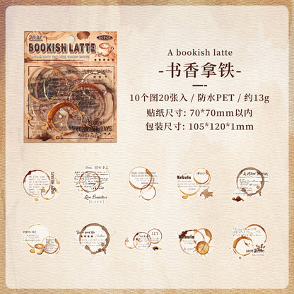 Coffee Vintage Journaling Sticker -20 Pcs