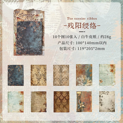 Vintage Theme Material Paper - 10 Pcs