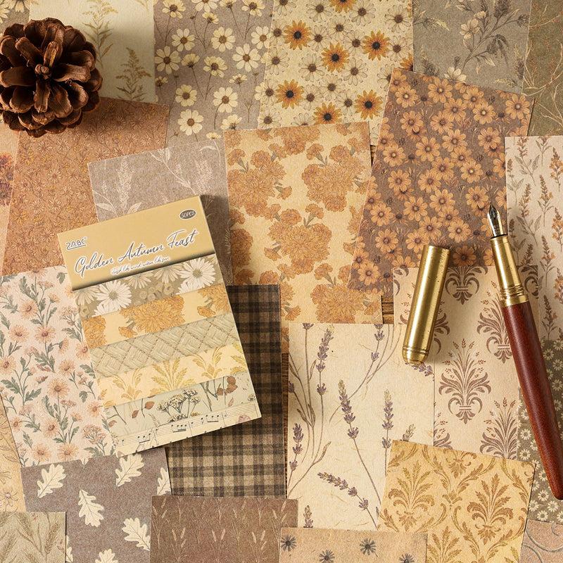 Floral Vintage Journaling Paper Book - 50 Pcs
